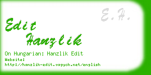 edit hanzlik business card